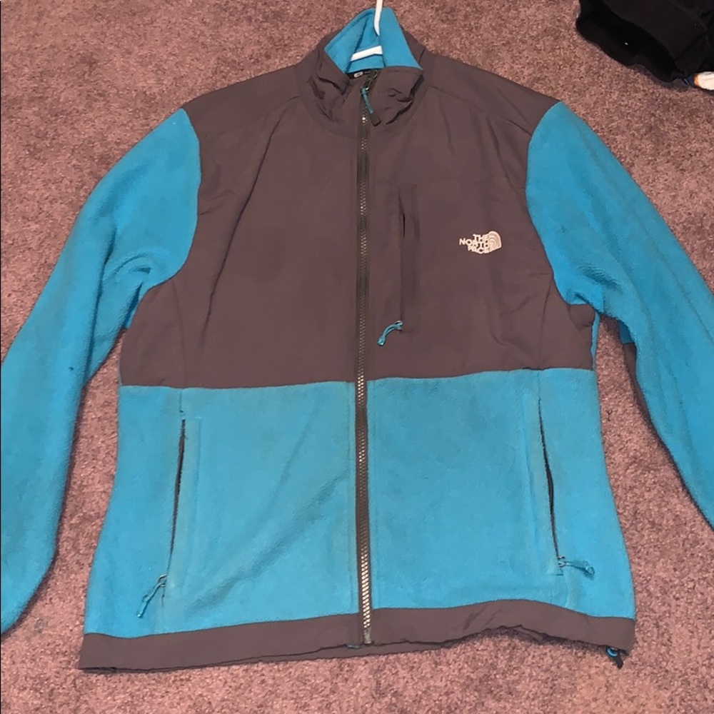 Teal Blue and Gray North Face